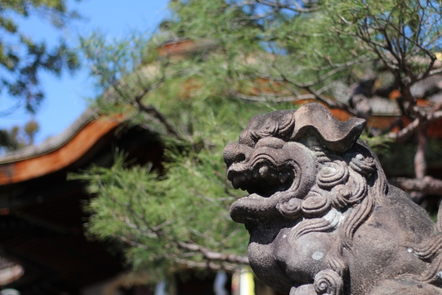 大将軍八神社の狛犬の写真