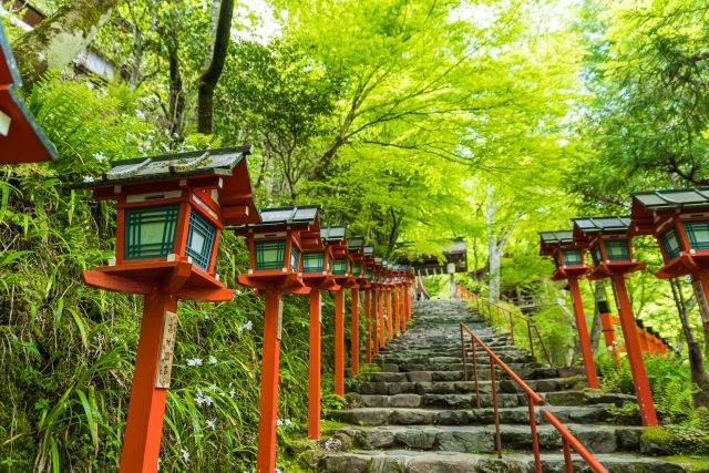 貴船祭（貴船神社の参道）の写真